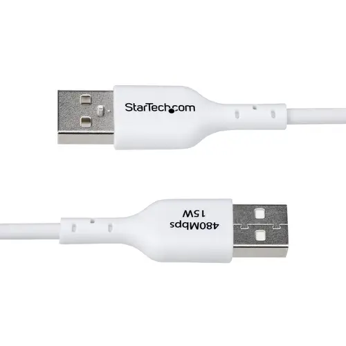 Cable Cargador USB-A a USB-C de 1m - Cable Adaptador USB-A a USB Tipo C - 3A - Cable de Carga y Sincronización - USB 2.0 - Recubrimiento de TPE - M/M - Blanco - Imagen 4