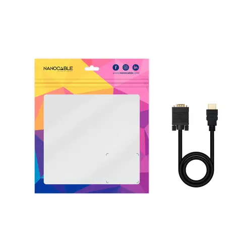 Cable Conversor HDMI a VGA, 1.8 m, Negro - Imagen 5