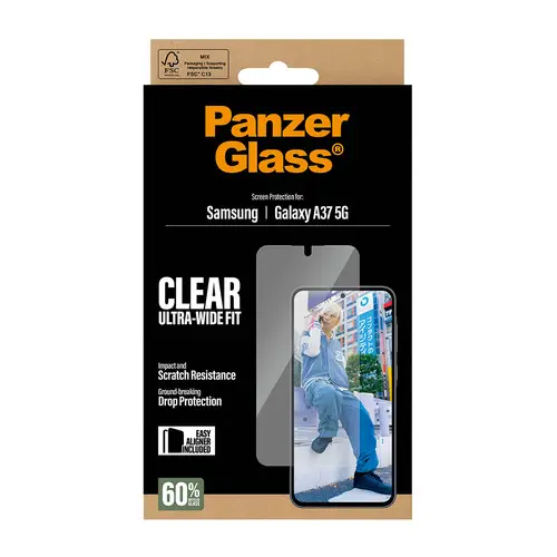 ® Screen Protector Samsung Galaxy A37 5G | Ultra-Wide Fit w. EasyAligner Protector de pantalla 1 pieza(s) - Imagen 3