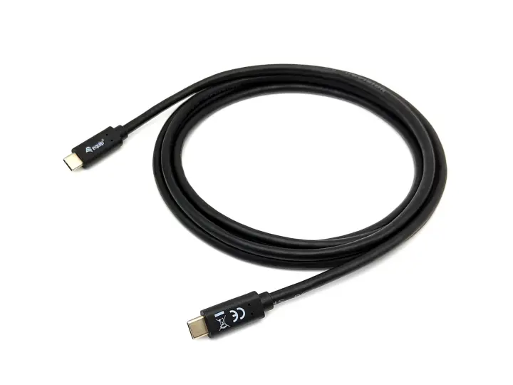 128346 Cable USB 3.2 Gen 1 C a C, M/M , 1,0m, PD 60W, 5Gbps, Negro