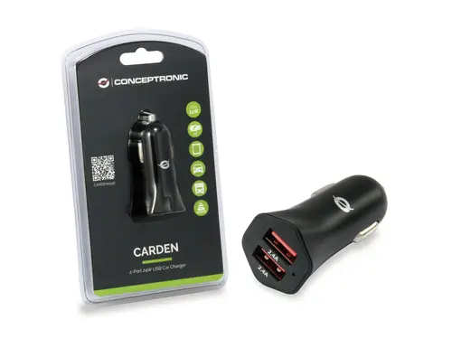 CARDEN04B cargador de dispositivo móvil Negro Auto - Imagen 4