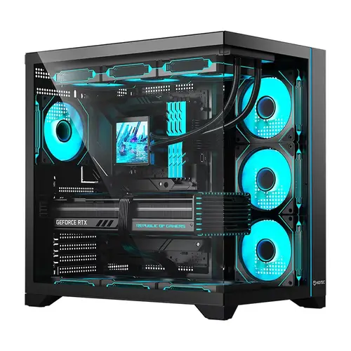 H3 PRO Midi Tower Negro, Transparente - Imagen 1