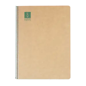 CUADERNO ESPIRAL DIN-A4 RECICLADO FSC 50 HOJAS 80G. CUADRÍCULA 4X4 CON MARGEN.GREEN ESCOLOFI 130200104