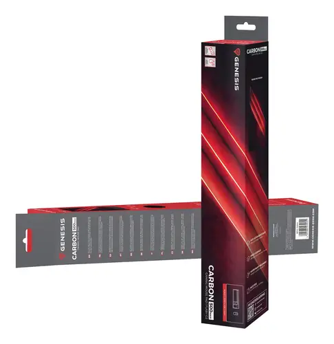 Carbon 500 Maxi Flash G2 Alfombrilla de ratón para juegos Negro, Rojo - Imagen 8