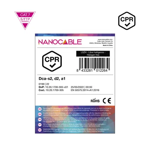 Cable de Red CAT.7 LSZH SFTP PIMF AWG23, Naranja, 305m - Imagen 5