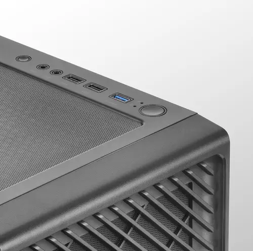 MC-F, Semitorre Gaming ATX, Ventana Completa Cristal Templado, Frontal Metal-Mesh, 4X Ventiladores ARGB 120mm, Negro - Imagen 4