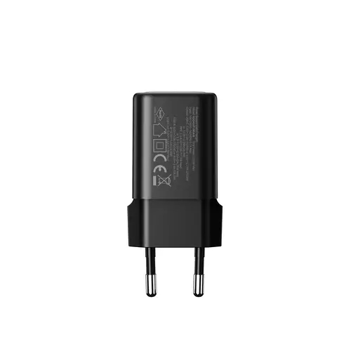 CARGADOR GAN 25W USB-A/USB-C PARED NEGRO - Imagen 4