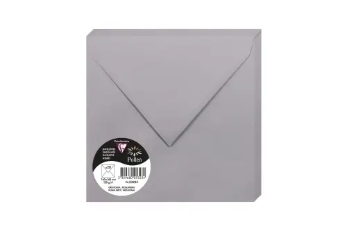 SOBRE CLAIREFONTAINE 165x165 GRIS P/20