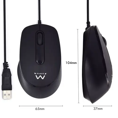 EW3159 ratón Oficina Ambidextro USB tipo A Óptico 1000 DPI - Imagen 4