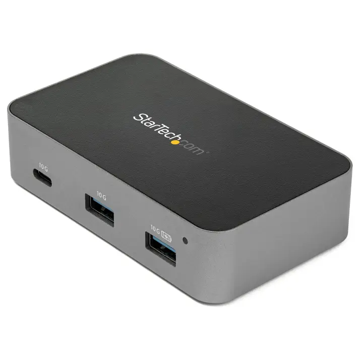 Hub USB-C de 3 Puertos con Puerto de Red Ethernet - USB 3.2 Gen 2 (10Gbps) - Alimentado - 2xUSB-A 1xUSB-C