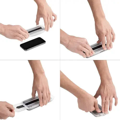 Filtro de Privacidad de 4 Vías y 360 para iPhone 16 - Antiespía para iPhone - Filtro Horizontal y Vertical - Compatible con Touchscreen - Protector de Pantalla de Vidrio Templado - TAA - Imagen 5