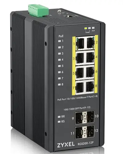 RGS200-12P Gestionado L2 Gigabit Ethernet (10/100/1000) Energía sobre Ethernet (PoE) Negro - Imagen 2