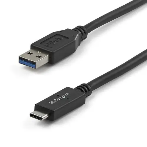 Cable de Carga y Sincronización USB-A a USB-C de 1m - Cable USB de 10Gbps - Cable de Datos USB-A a USB Tipo C - M/M - Negro - Imagen 1