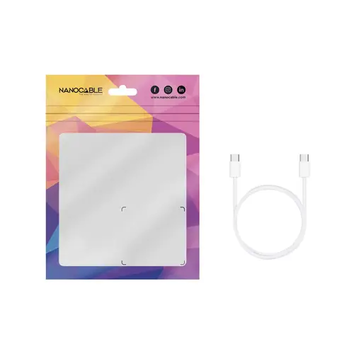Cable USB-C 2.0 60W 3A, USB-C/M-USB-C/M, Blanco, 1 m - Imagen 7