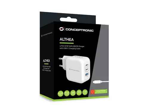 ALTHEA17W cargador de dispositivo móvil Universal Blanco Corriente alterna Carga rápida Interior - Imagen 2