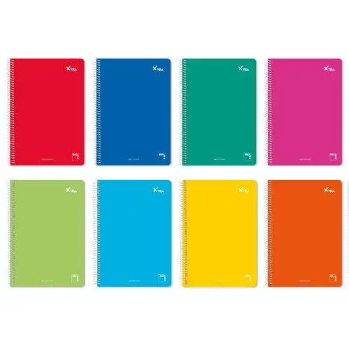 CUADERNO ESPIRAL SERIE XTRA TAPA DURA 60 GRS. 4º (155X215MM.) 80 HOJAS PAUTADO 3,5 CON MARGEN SURTIDO PACSA 16724