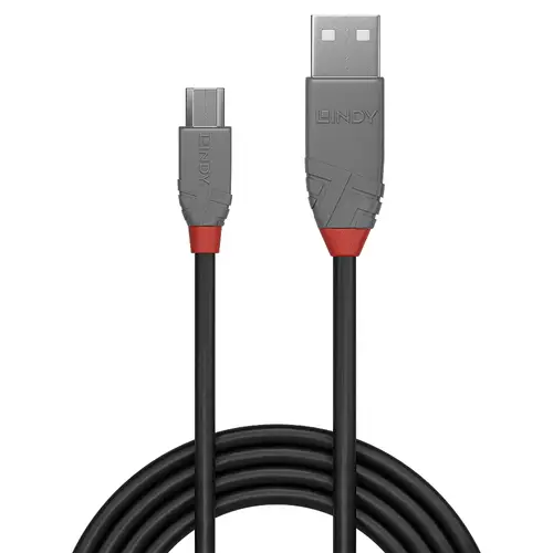 36733 cable USB USB 2.0 2 m USB A Micro-USB B Negro, Gris - Imagen 2