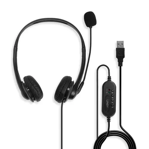 42870 auricular y casco Auriculares Alámbrico Diadema Llamadas/Música USB tipo A Negro - Imagen 2