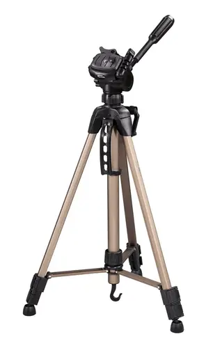 Trípode para cámara, con altura regulable, trípode fotográfico, con bolsa de transporte incluída, altura 60-153cm, color bronce/negro. - Imagen 1