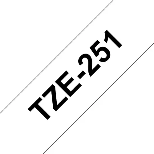 TZE-251 cinta para impresora de etiquetas Negro sobre blanco - Imagen 1
