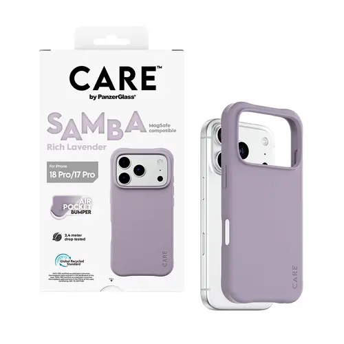 CARE by ® Samba Case Rich Lavender w. White MagSafe iPhone 18 Pro | 17 Pro funda para teléfono móvil Púrpura - Imagen 5