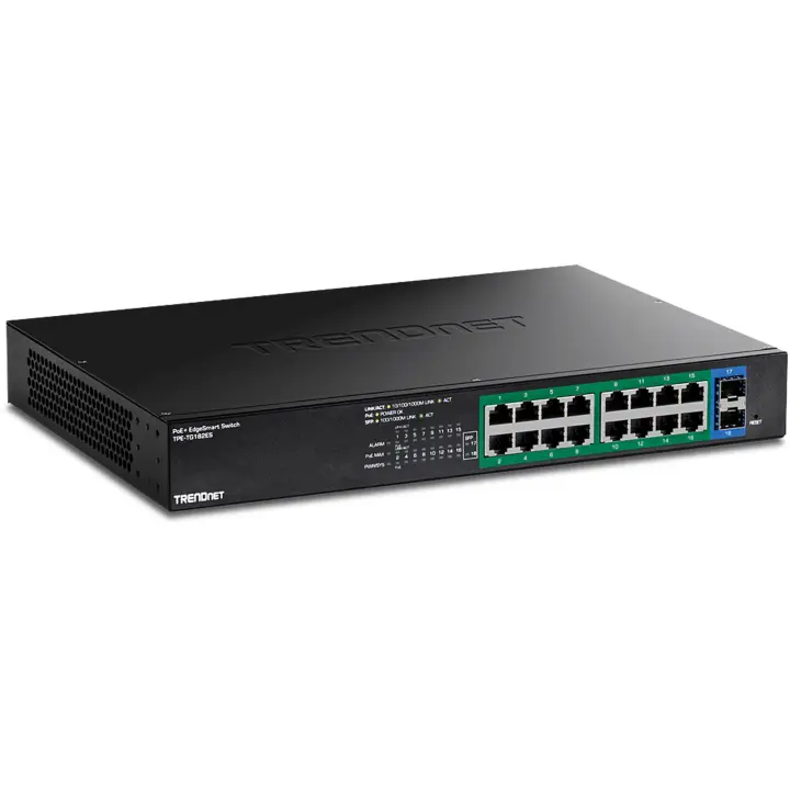 TPE-TG182ES switch Gestionado Gigabit Ethernet (10/100/1000) Energía sobre Ethernet (PoE) Negro