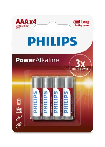Power Alkaline LR03P4B/05 pila doméstica Batería de un solo uso AAA Alcalino - Imagen 2