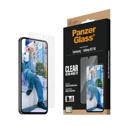 ® Screen Protector Samsung Galaxy A37 5G | Ultra-Wide Fit w. EasyAligner Protector de pantalla 1 pieza(s) - Imagen 6