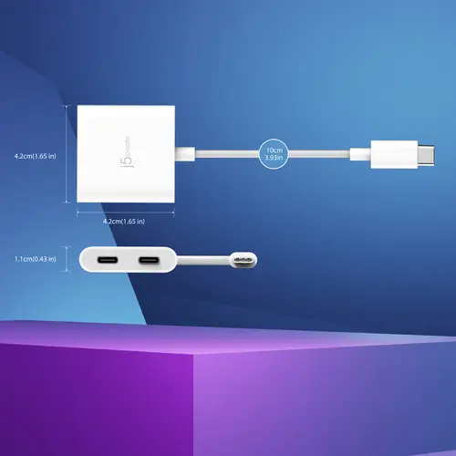 JCA164 0,1 m USB Tipo C Blanco - Imagen 6