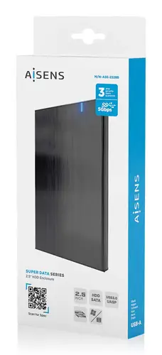 Caja externa 2.5" ASE-2528B 9.5mm SATA a USB 3.0/USB3.1 Gen1, Negro - Imagen 8