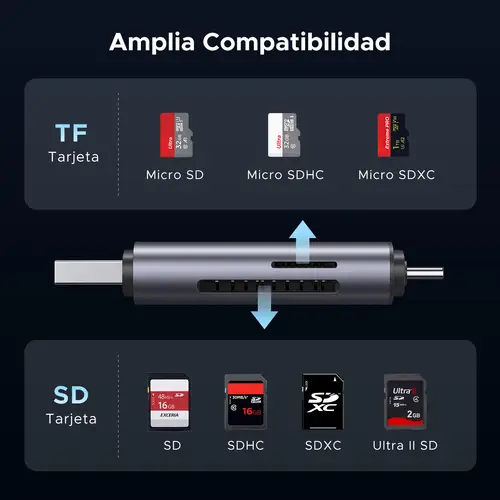 50706 lector de tarjeta USB/Micro-USB Plata - Imagen 9