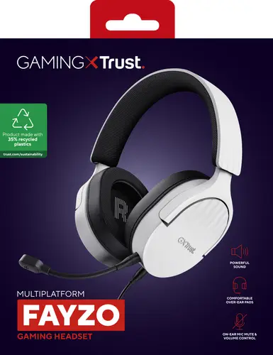 GXT 489W FAYZO Auriculares Alámbrico Diadema Juego Negro, Blanco - Imagen 8