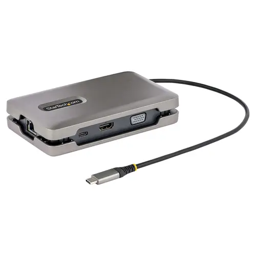 Adaptador Multipuertos USB-C - Vídeo USB Tipo C con Modo Alt de DP - HDMI 2.0 4K -VGA - Docking Station USB-C para 2 Monitores - PD de 100W con Pass-Through - Hub Adaptador MST - Imagen 1