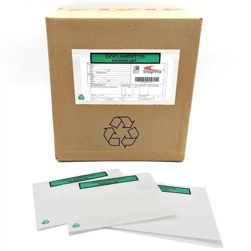 CAJA 1000 SOBRES ADHESIVOS PACK LIST 100% PAPEL 240X170 MM IMPRESO DOCUMENTOS PACKING LIST S2757 F-P