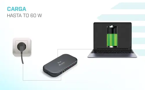 Thunderbolt 3/USB-C Dual 4K Docking Station + USB-C to DisplayPort Cable (1,5 m) + Power Delivery 60W - Imagen 9