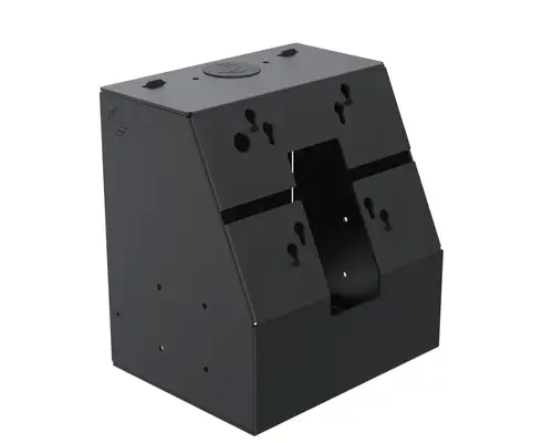 SpacePole Kiosk SPK110-02 accesorio para terminal de punto de venta Modulo central Negro Metal 75 x 75 mm 100 x 100 mm - Imagen 1
