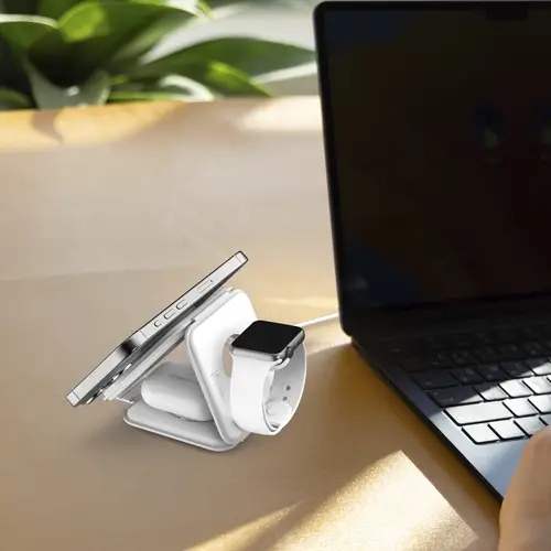 JUPW3415 Auriculares, Smartphone, Reloj inteligente Blanco USB Cargador inalámbrico Carga rápida Interior - Imagen 9