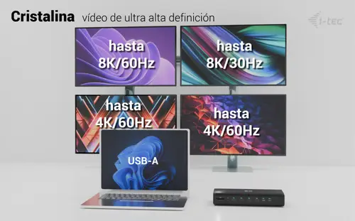 Universal 6x 4K/60Hz Display Docking Station + Power Delivery 140W - Imagen 8