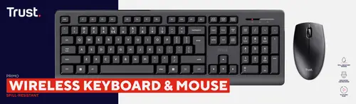 Primo teclado Ratón incluido RF inalámbrico QWERTY Español Negro - Imagen 8
