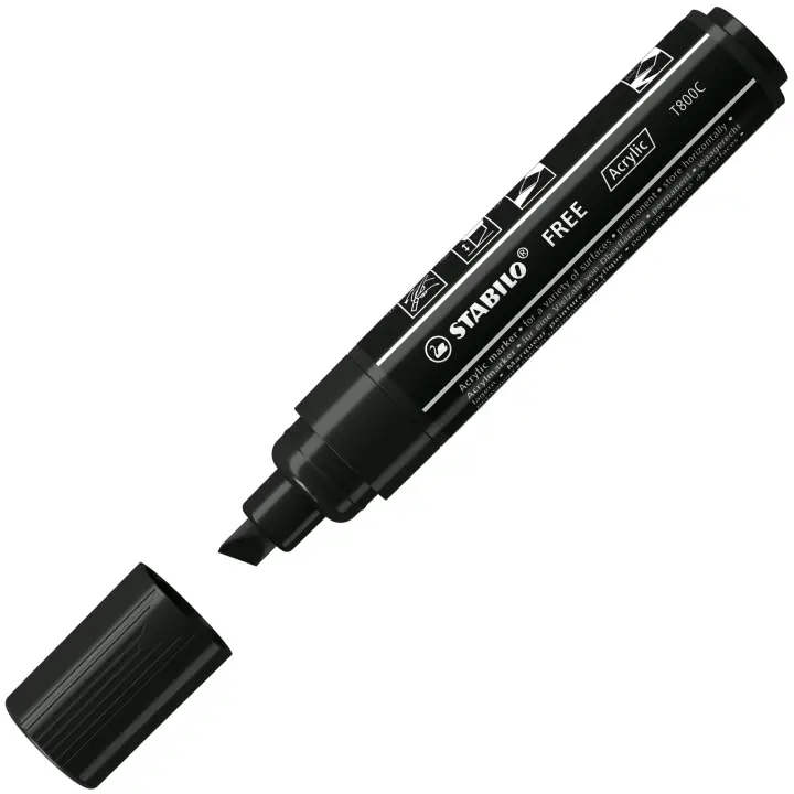 FREE Acrylic marcador 1 pieza(s) Punta de cincel Negro