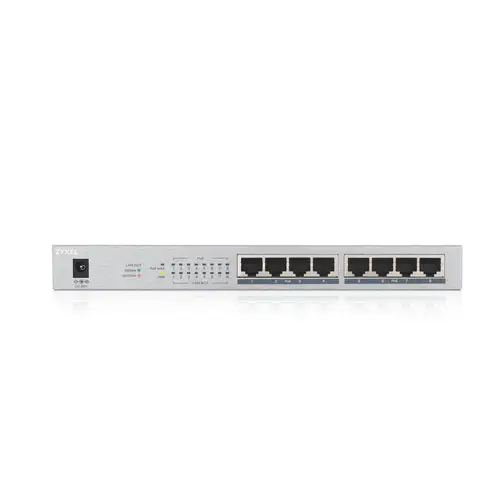 GS1008HP No administrado Gigabit Ethernet (10/100/1000) Energía sobre Ethernet (PoE) Gris - Imagen 2