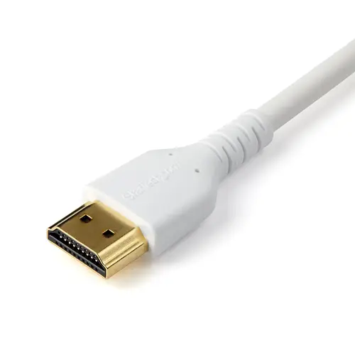 Cable de 2m HDMI 2.0 Certificado Premium de alta velocidad con Ethernet - Durable - UHD 4K 60Hz - con Fibra de Aramida - HDMI 2.0 - TPE - para Monitores y TV - Blanco - Imagen 2
