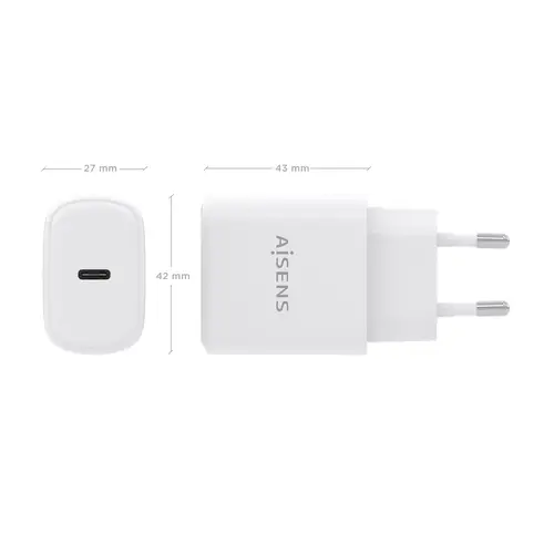 Cargador GaN 30W, 1xUSB-C PD3.0, Blanco - Imagen 4
