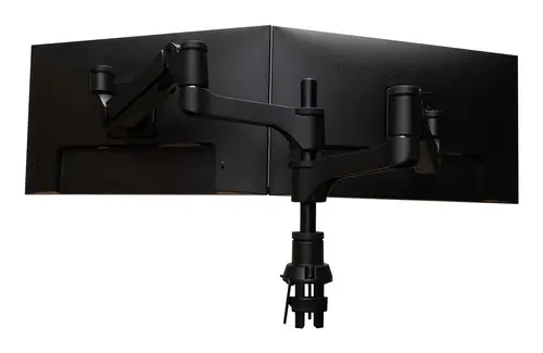 Brazo de monitor R-Go Caparo Dual para dos monitores capacidad de carga de 3-9kg, ajustable con resorte de gas, circular - Imagen 2
