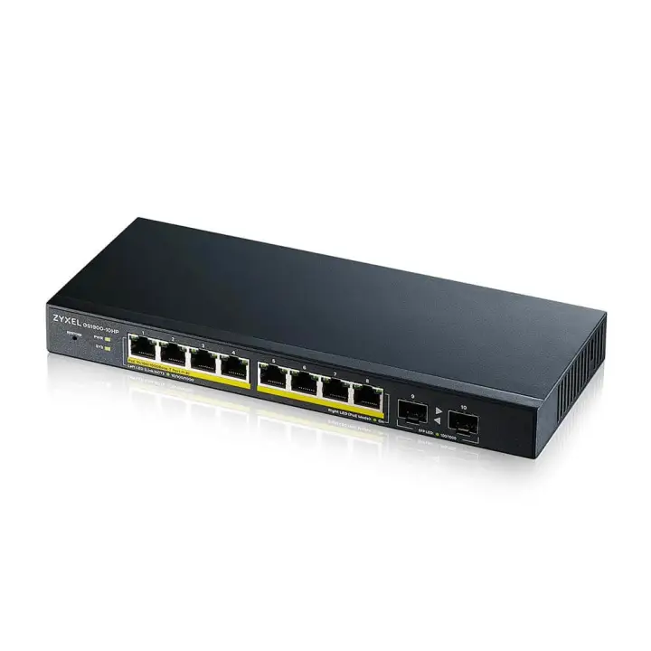 GS1900-10HP Gestionado L2 Gigabit Ethernet (10/100/1000) Energía sobre Ethernet (PoE) Negro