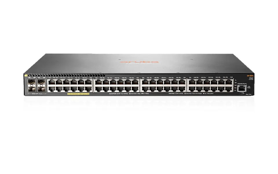 Aruba Networking 2540 48G PoE+ 4SFP+ Gestionado L2 Gigabit Ethern..