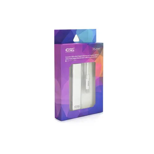 Conversor USB-C a Ethernet Gigabit + 3xUSB 3.0, Plata, 15 cm - Imagen 3
