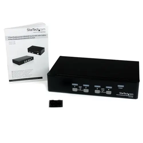 Conmutador Switch Profesional KVM 4 Puertos Vídeo VGA - USB - Hasta 1920x1440 - Imagen 4