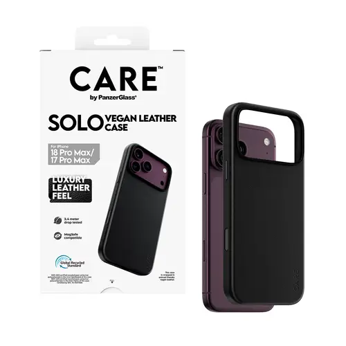 CARE by ® Solo Vegan Leather Case Black w. MagSafe iPhone 18 Pro Max | 17 Pro Max funda para teléfono móvil Negro - Imagen 5