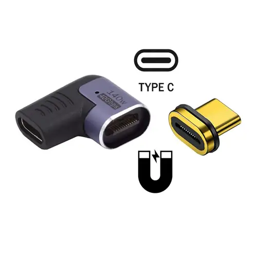 EC1048 cambiador de género para cable USB-C Negro, Púrpura - Imagen 2